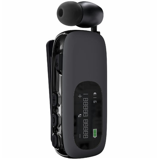 K75 LCD Screen Business Bluetooth-compatible Headset Noise Cancellation Earphone with Vibration Alert