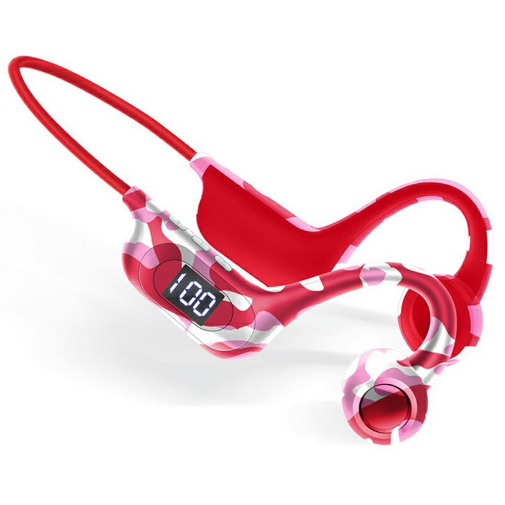 AKZ-G6 Bluetooth-compatible 5.3 Hi Fi Sound Earphones Open Ear Bone Conduction Headphones with LED Display