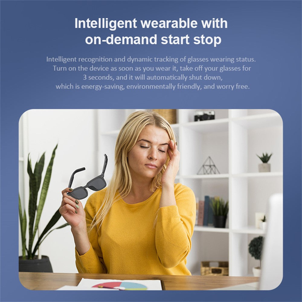 G06-L Bluetooth-compatible Wireless Music Glasses Smart Eyewear with Built-In Microphone  /  Speaker