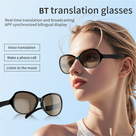 F07 Anti UV Sunglasses with Earphone 144 Languages Smart AI Translation Bluetooth-Compatible Glasses