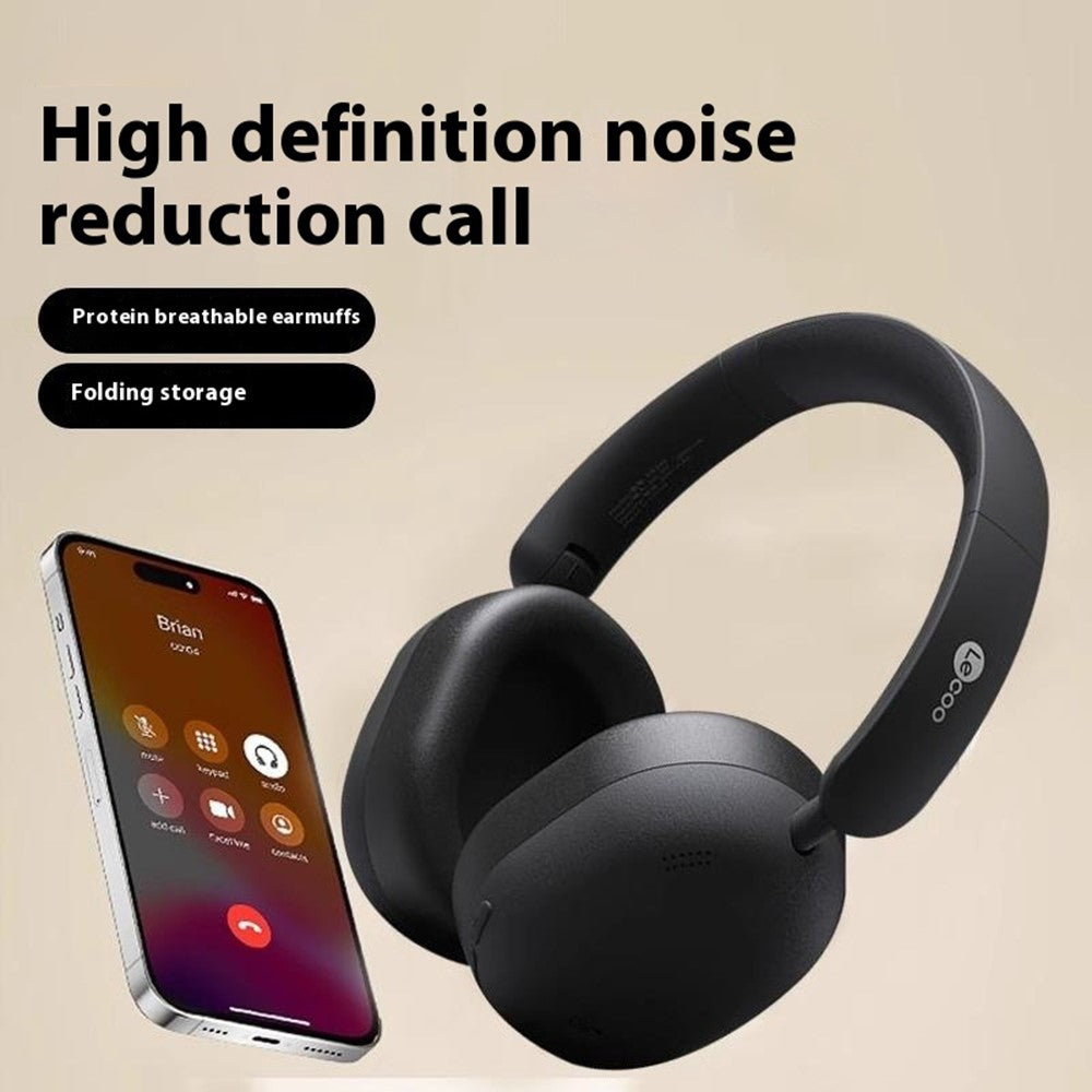 LENOVO LECOO ES210 Foldable Bluetooth-Compatible Headphones Stereo 15H Playtime Over-Ear Wireless Headset