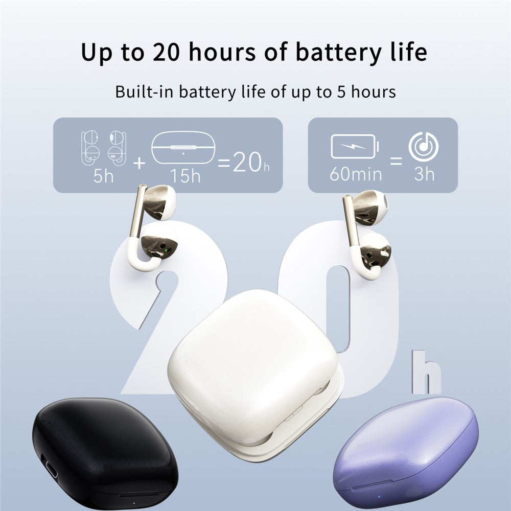 F22 Ear Clip OWS Bluetooth-Compatible Earbuds ENC Noise Reduction Semi In Ear Gaming Earphones
