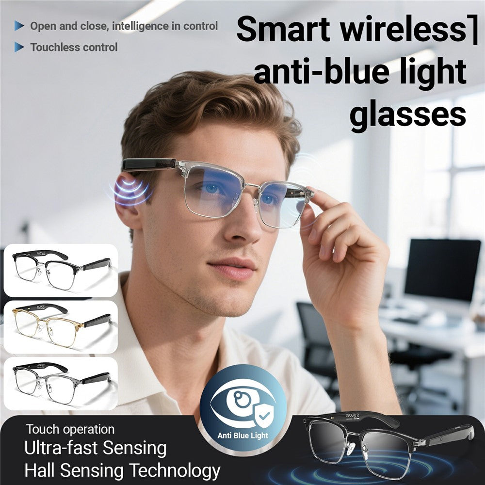 GT-33 AI Translation Smart Glasses Anti Blue Light Eyeglasses Support Bluetooth-compatible Music / Call