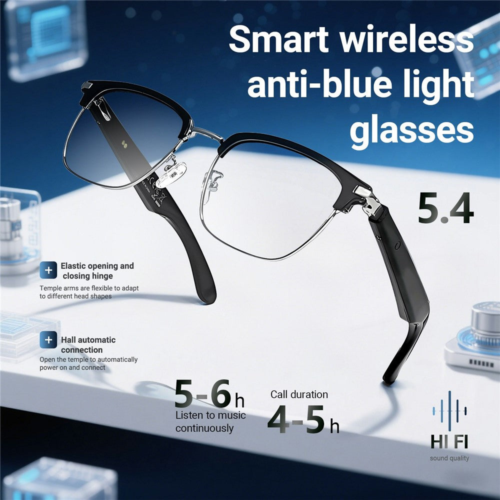 GT-33 AI Translation Smart Glasses Anti Blue Light Eyeglasses Support Bluetooth-compatible Music / Call