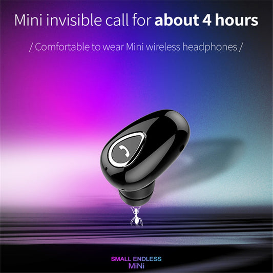 X01 Sports Invisible Mini Single Earbud Stereo Sound Wireless Bluetooth-compatible In-ear Earphone
