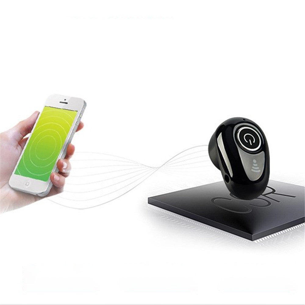 S650 Mini Invisible Single Ear Wireless Headphone Noise Canceling Bluetooth-compatible Stereo Earphone with Mic