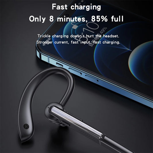 P40 Single Ear Wireless Bluetooth-compatible Headset 180-degree Rotating Business Noise Reduction Earphone Hands-free Headphone with Mic