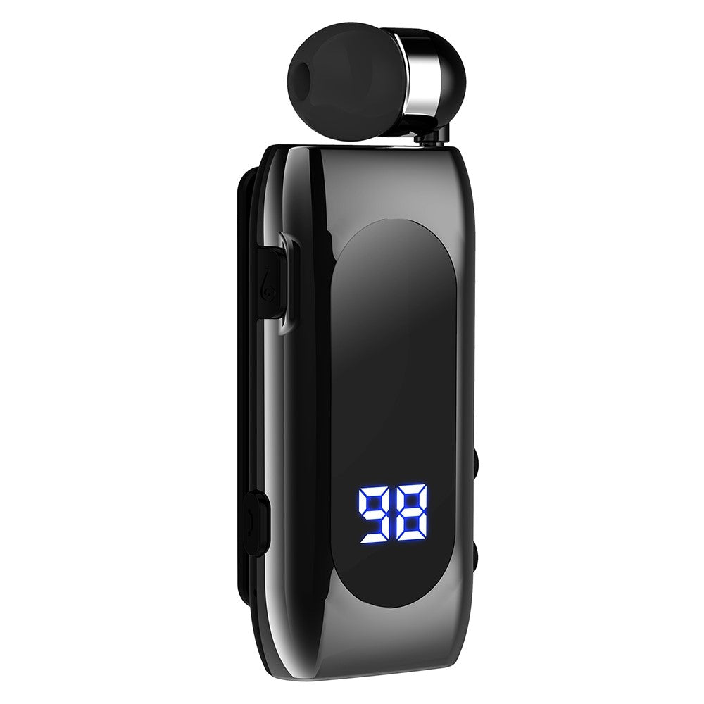 K55 Business Bluetooth-compatible Single-Ear Earphone Battery Display Clip-On Intelligent Noise Reduction Telescopic Headset Clipper
