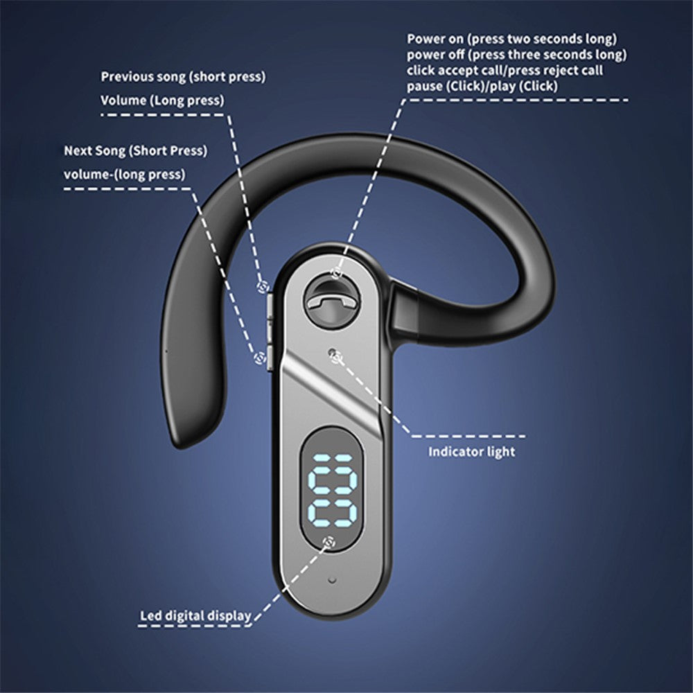 V28 Bone Conduction Headphones Bluetooth-compatible 5.2 IPX5 Sweat-Proof Open-Ear Bluetooth-compatible Sport Headphones for Running Hiking Driving Bicycling
