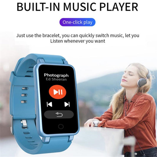 C2 Plus 0.96 inch IPS Screen Smart Watch Waterproof Bluetooth-compatible Sports Bracelet with Pedometer, Heart Rate Blood Pressure, Blood Oxygen Monitoring Support Music, Weather
