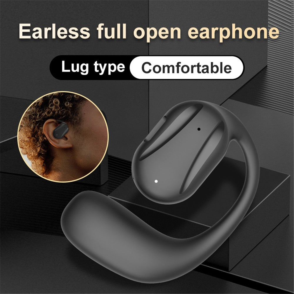 YJ77 Business Single Ear Wireless Bluetooth-compatible Earhook Headset Air Conduction Hands-free Call Music Earphone