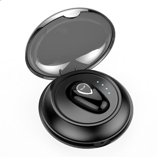 YX01 Single Ear Bluetooth-compatible Headset Wireless Mini Earphone Sports Running with Charging Case and Charging Cable