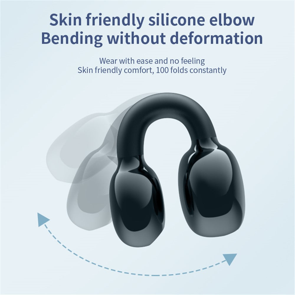 YX09 Clip-On Single Ear Bluetooth-compatible Headset Stereo Business Style Wireless Headphones