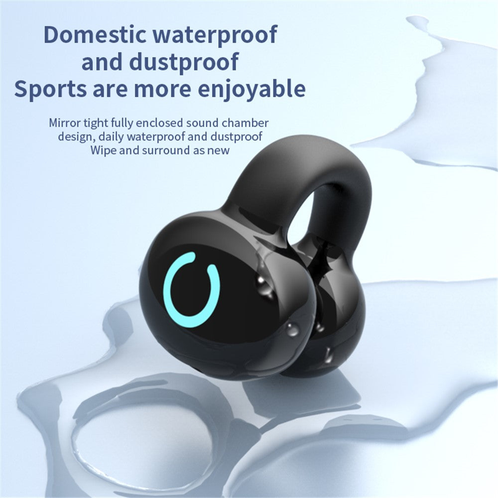 YX09 Clip-On Single Ear Bluetooth-compatible Headset Stereo Business Style Wireless Headphones