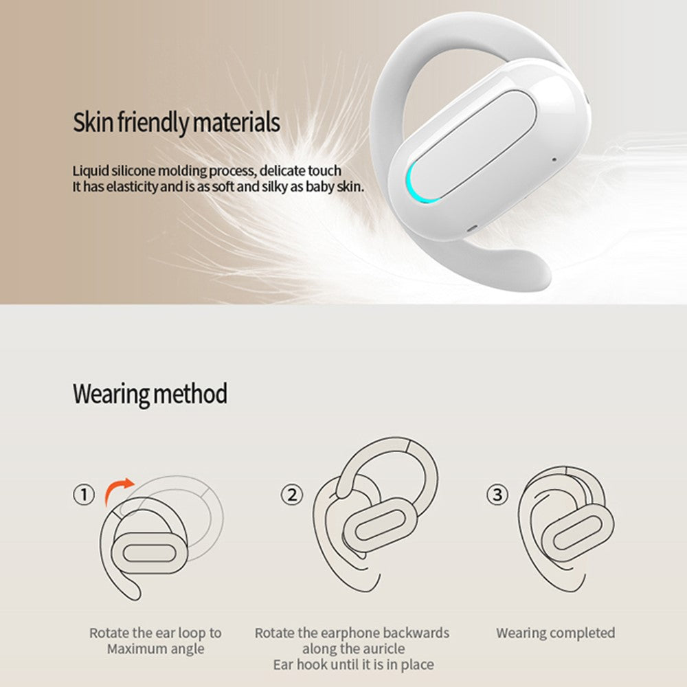 M-F9 Single Ear Wireless Bluetooth-compatible 5.3 Earhook Headset Sports Running Music Earphone
