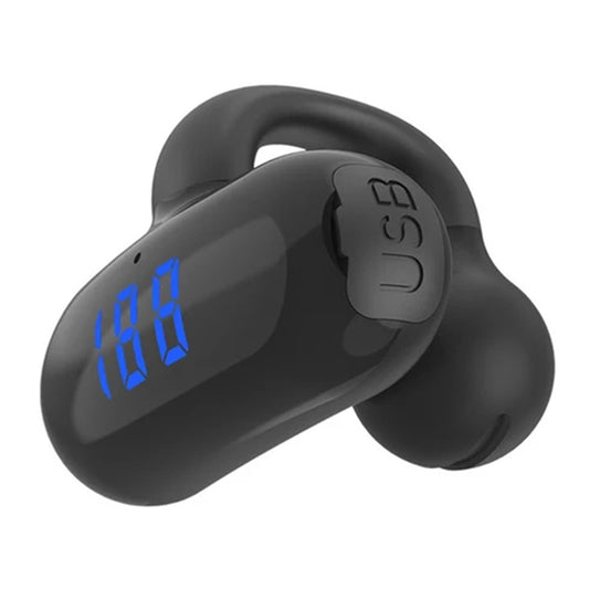 F20 Bluetooth-compatible Ear Clip Earphone Digital Display Wireless Music Headset