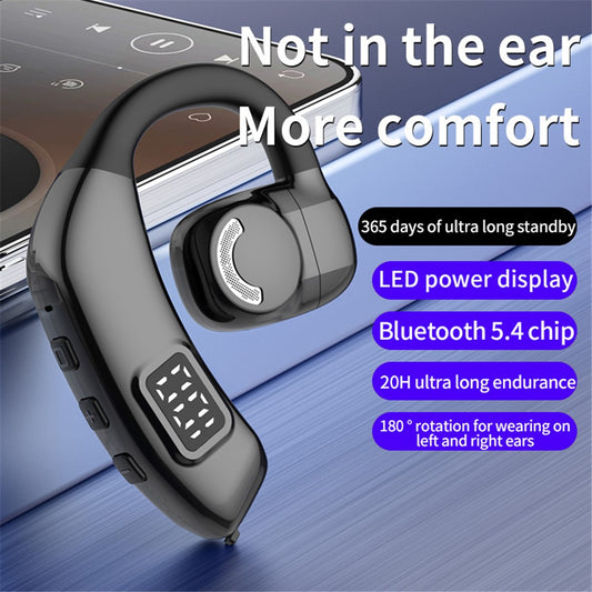 X30 Bluetooth-compatible 5.4 Single Ear Business Headphone Wireless Hook Earphone