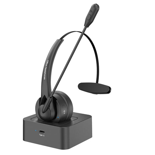 OY131 Single Ear Bluetooth-compatible Wireless Headphone Customer Service Call Center Headset with Charging Base