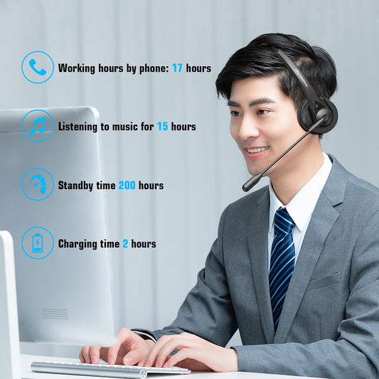 OY131 Single Ear Bluetooth-compatible Wireless Headphone Customer Service Call Center Headset with Charging Base