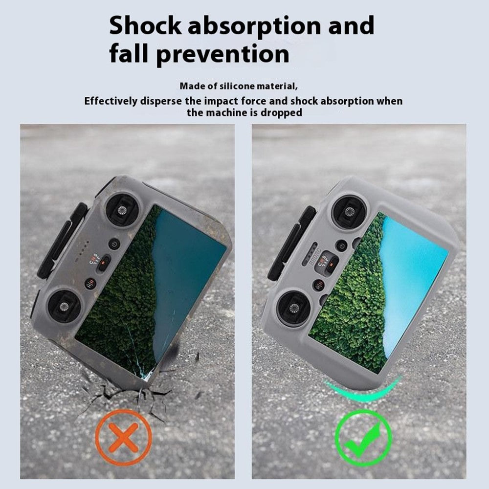 BRDRC For DJI RC 2 Remote Controller Silicone Case Cover Scratch-resistant Sleeve