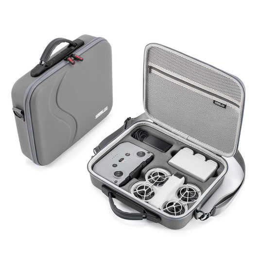 STARTRC 1150193 Portable PU Carrying Case for DJI Neo Drone with Shoulder Strap, 3-Battery Version