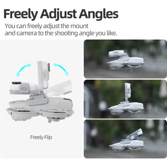 SUNNYLIFE NE-GZ895 For DJI Neo Insta360 GO 3S / GO 3 Action Camera Shock Absorbing Mount Bracket