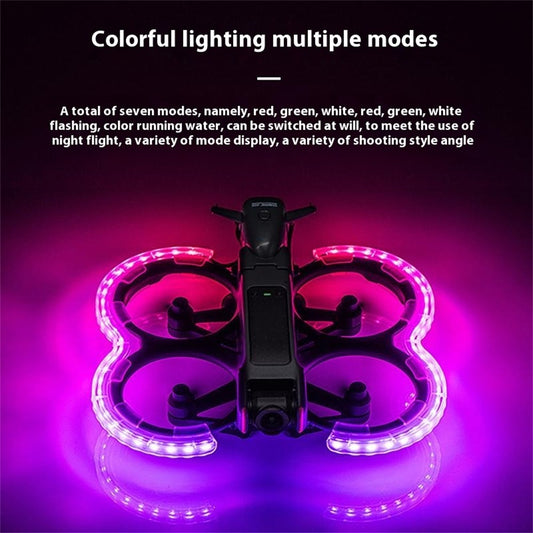 STARTRC 1144758 For DJI Avata 2 Anti-Collision Drone Propeller Guard Plastic Protection Rings with Light