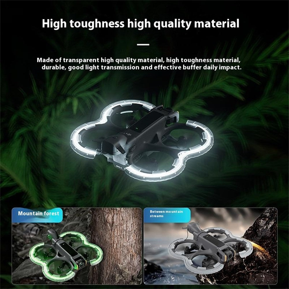 STARTRC 1144758 For DJI Avata 2 Anti-Collision Drone Propeller Guard Plastic Protection Rings with Light