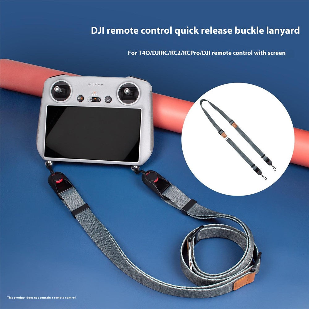 For DJI RC Pro / RC 2 / RC Drone Remote Control Neck Strap Polyester + Cotton Adjustable Length Lanyard