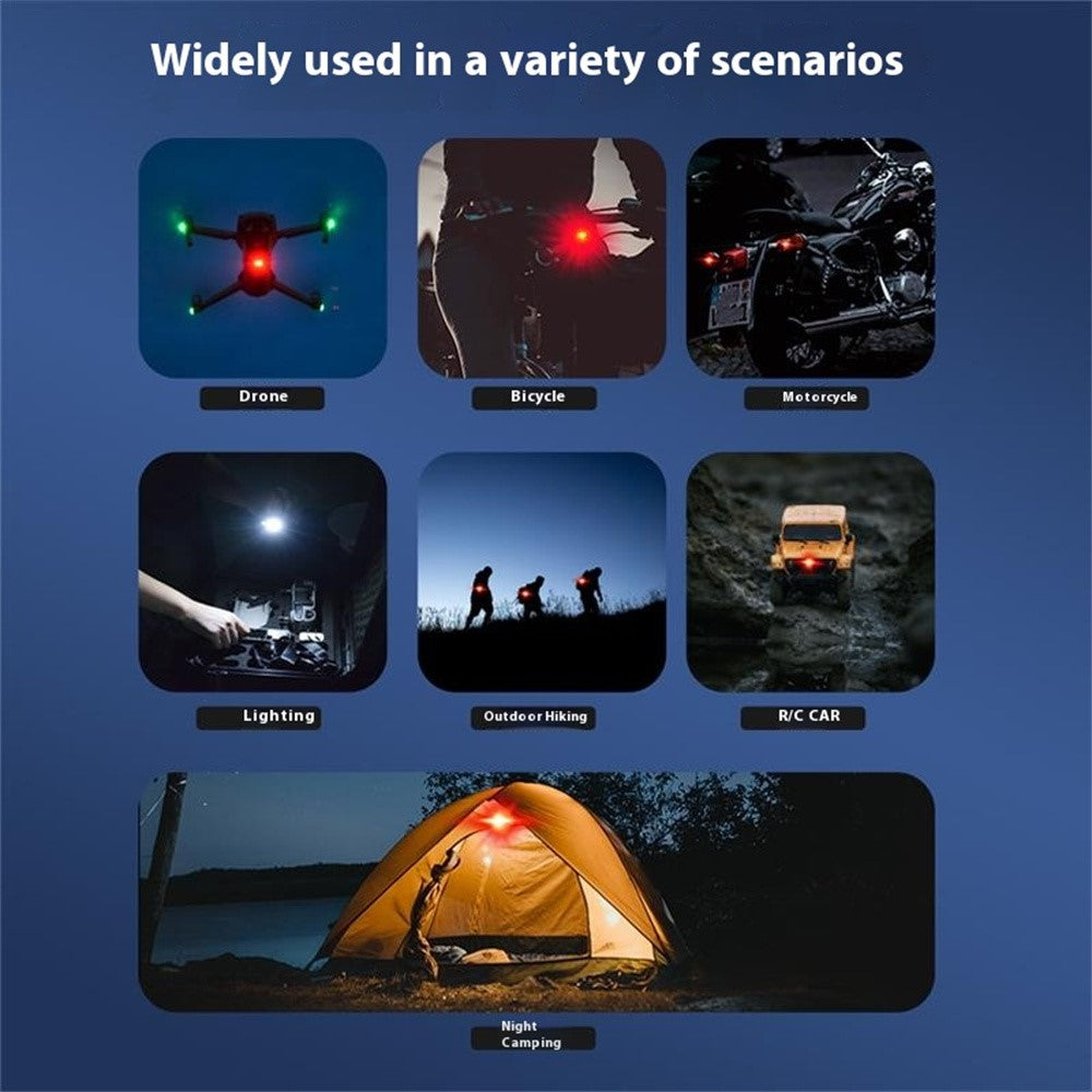 BRDRC 2Pcs Wireless Remote Control Strobe Light Night Flight Drone Flashing Lamp
