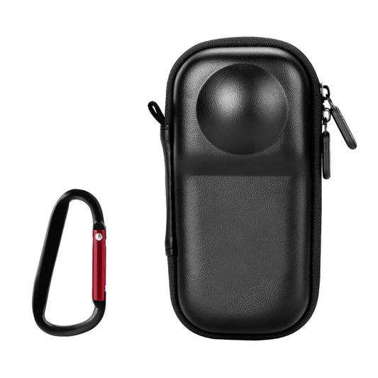 FLYMILE For Insta360 X5 Camera PU Storage Bag Protective Case with Carabiner