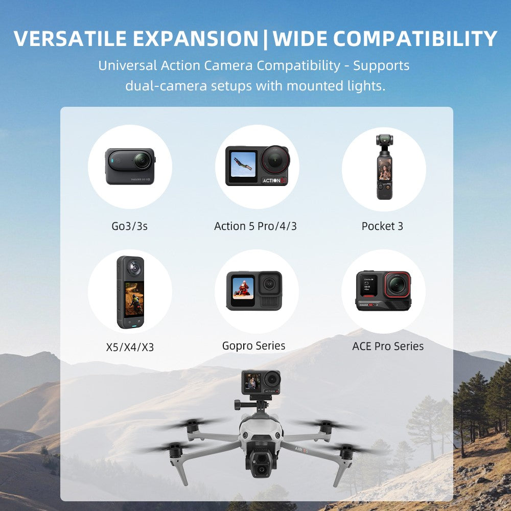 BRDRC For DJI Mavic / Air 3 Series Drone Mounting Bracket Universal Expansion Adapter