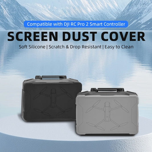 BRDRC For DJI RC Pro 2 Remote Controller Silicone Case with Screen Cap Protective Cover