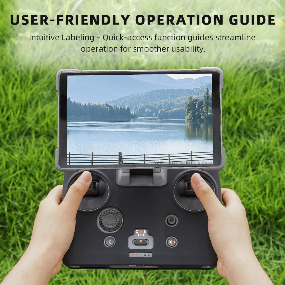 BRDRC For DJI RC Pro 2 Remote Controller Silicone Case with Screen Cap Protective Cover