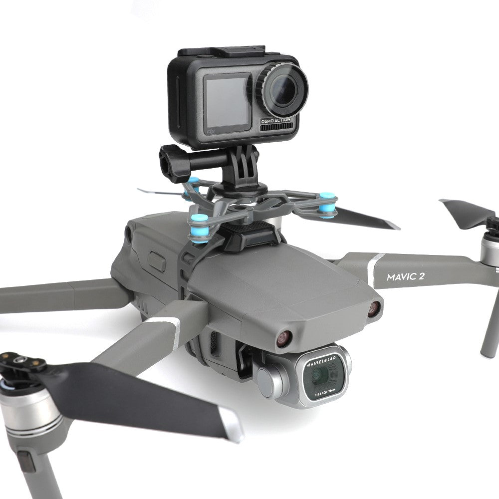 RCSTQ Action Camera Universal Shock Absorber Bracket Fixed Holder for DJI Mavic Air 2/Autel EVO 2, etc.