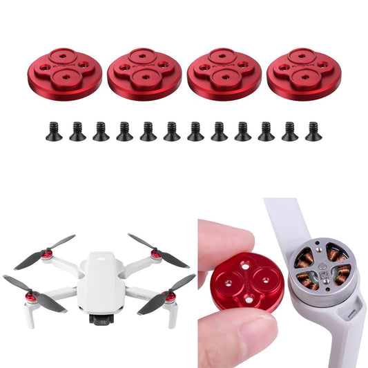 SUNNYLIFE Q9265 4Pcs/Set Motor Cover Aluminum Alloy Motor Cap Dust Cover Protector for DJI Mini SE/Mini 2/Mavic Mini