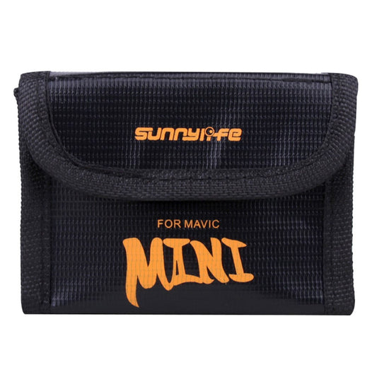 SUNNYLIFE DC296 Scratch-resistant Explosion-Proof Battery Safe Bag Fireproof Batteries Protector Storage Case for DJI Mini SE/2/Mavic Mini (3Pcs Batteries Version)