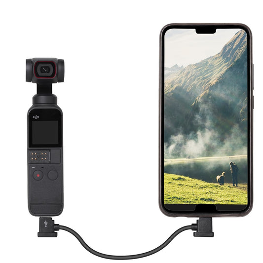 SUNNYLIFE 90-degree Elbow Type C to Micro USB Cable Data Transmission Cable for DJI Air 2S/Mini 2/Air 2/Pocket 2/Osmo Pocket Connecting with Cellphone Tablet Computer