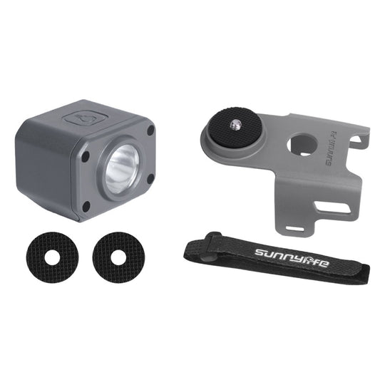 SUNNYLIFE Q9330 For DJI Action 2/GoPro10 Camera Drone Mount 3-Brightness Adjustable Night Light with 1/4" Screw Adapter Multifunction Holder for DJI Air 2S