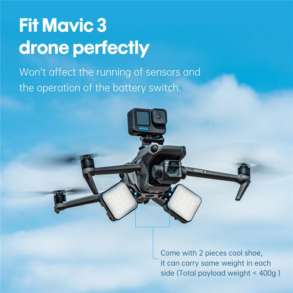 STARTRC 1110538 For DJI Mavic 3 Multifunction GoPro Action Camera Fill Light Mount Adapter Kit Set