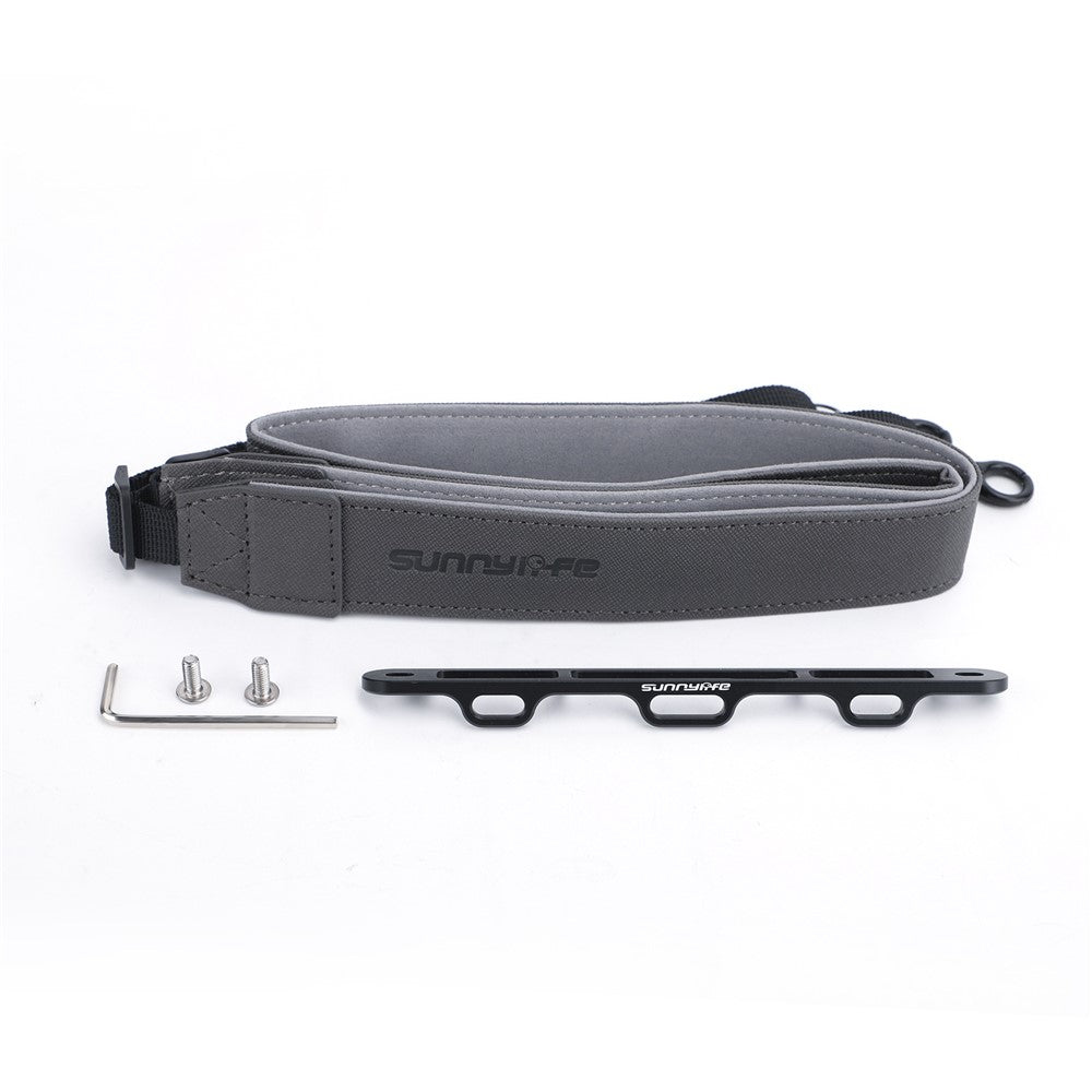 SUNNYLIFE GS377 Multi-use Bracket Comfortable Shoulder Lanyard for RC Pro/Smart Controller Accessories with Metal Hook + PU Leather Strap