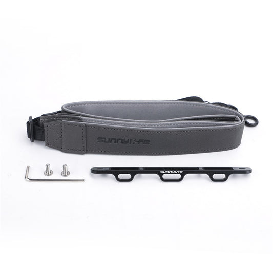 SUNNYLIFE GS377 Multi-use Bracket Comfortable Shoulder Lanyard for RC Pro/Smart Controller Accessories with Metal Hook + PU Leather Strap