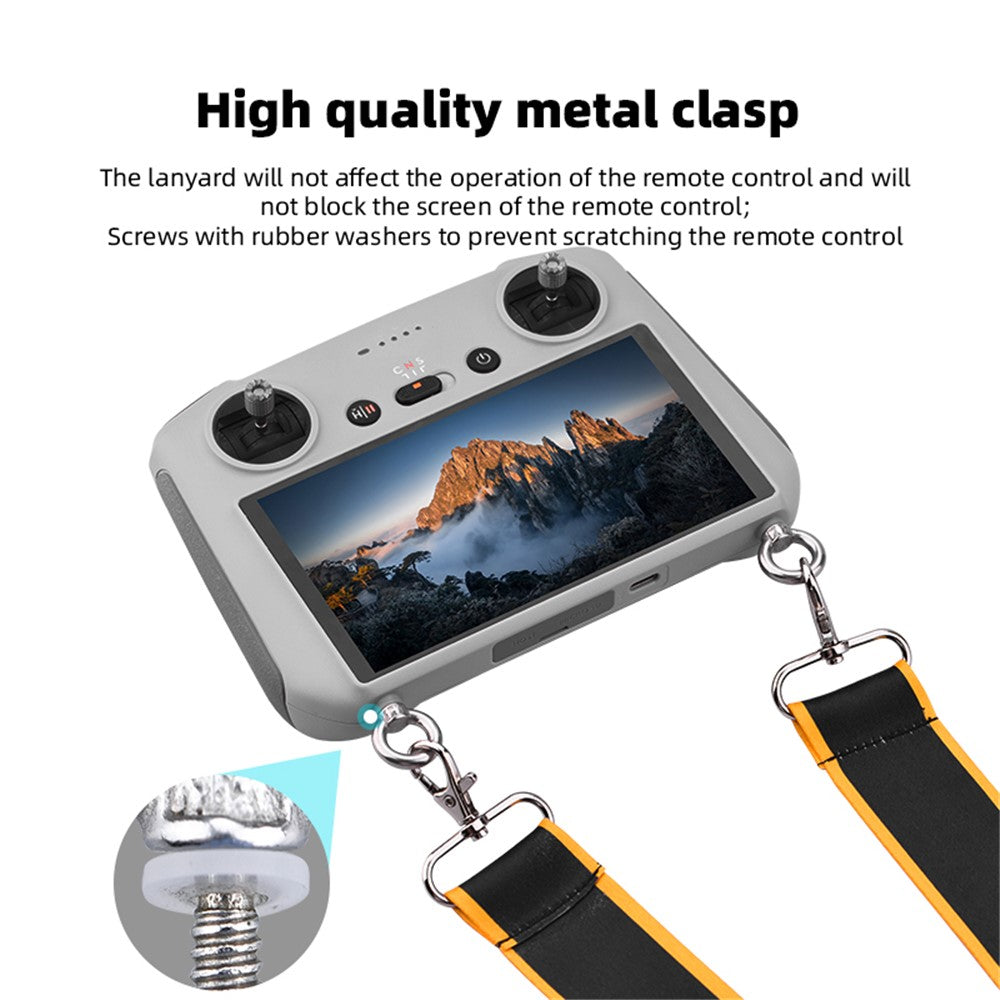 HEIYRC ZZCP9253 Widened Lanyard for DJI Mini 3 Pro RC Remote Control, No Disturbing Warning Neck Strap Belt