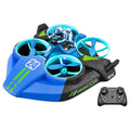 V24 Four-axis RC Aircraft Three-in-one Sea Land and Air RC Boat 360-degree Tumbling Remote Control Educational Toys with Two Batteries