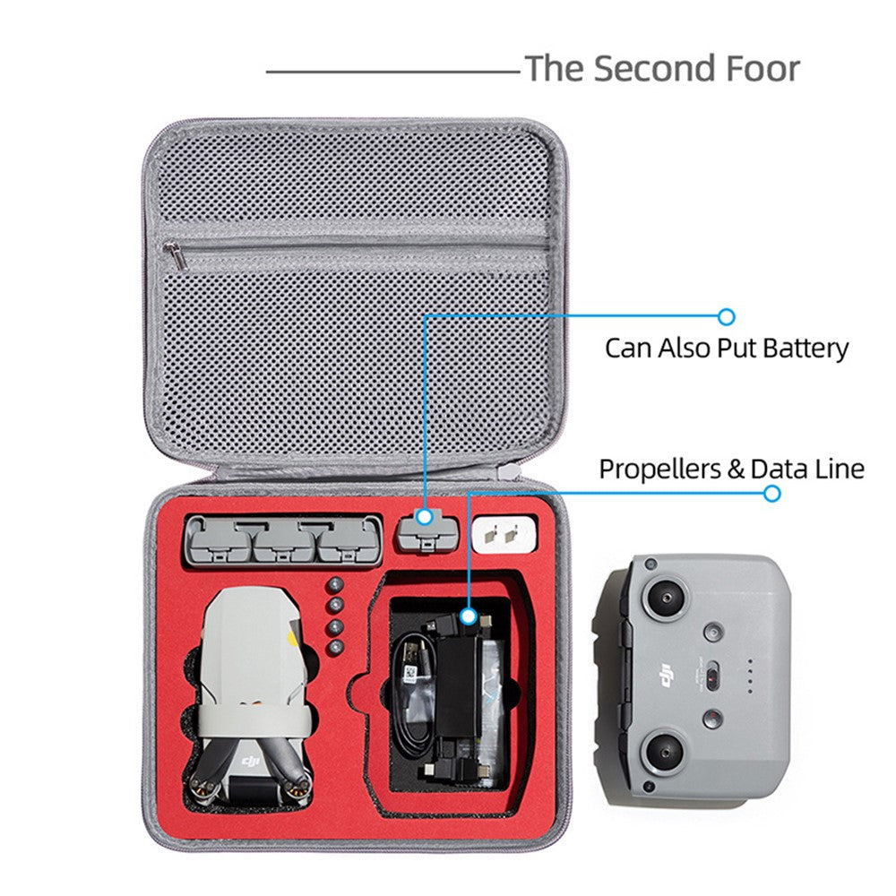 For DJI Mini 2  /  Mini 2 SE Combo Drone and Accessories Storage Bag Portable Shockproof Carrying Case Handbag