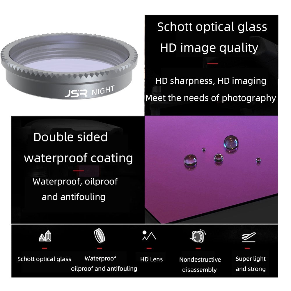 JUNESTAR Multi-Coated ND Filter for Insta360 Go2 Action Camera Scratch Resistant Lens Filter