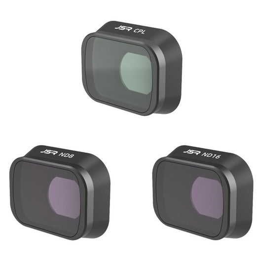 JUNESTAR JSR-1663-17 KB-3-in-1 Scratch Resistant Filter Set for DJI Mini 3 Pro RC Drone CPL+ND8+ND16 Lens Filters