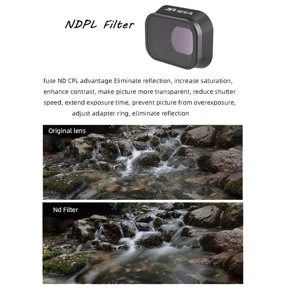 JUNESTAR JSR-1663-10 For DJI Mini 3 Pro KB ND16-PL Filter Lightweight Aluminum Alloy Glass RC Lens Accessories
