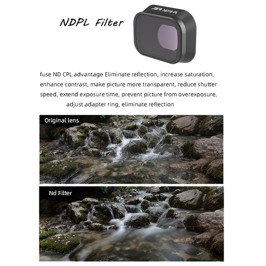 JUNESTAR JSR-1663-10 For DJI Mini 3 Pro KB ND16-PL Filter Lightweight Aluminum Alloy Glass RC Lens Accessories