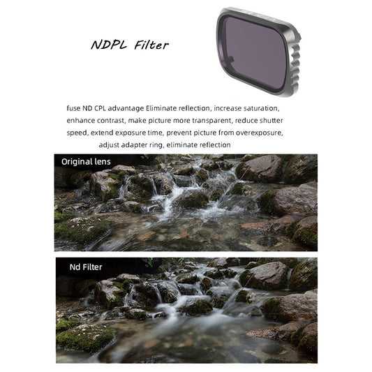 JUNESTAR JSR-1278-17 For DJI Mavic Air 2S 4Pcs/Set NDPL Filters ND8PL+ND16PL+ND32PL+ND64PL Optical Glass Camera Lens Filters